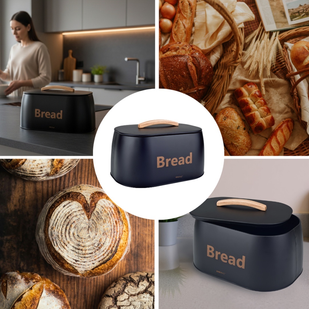 CHLEBAK POJEMNIK STALOWY NA PIECZYWO KINGHOFF KH-1946